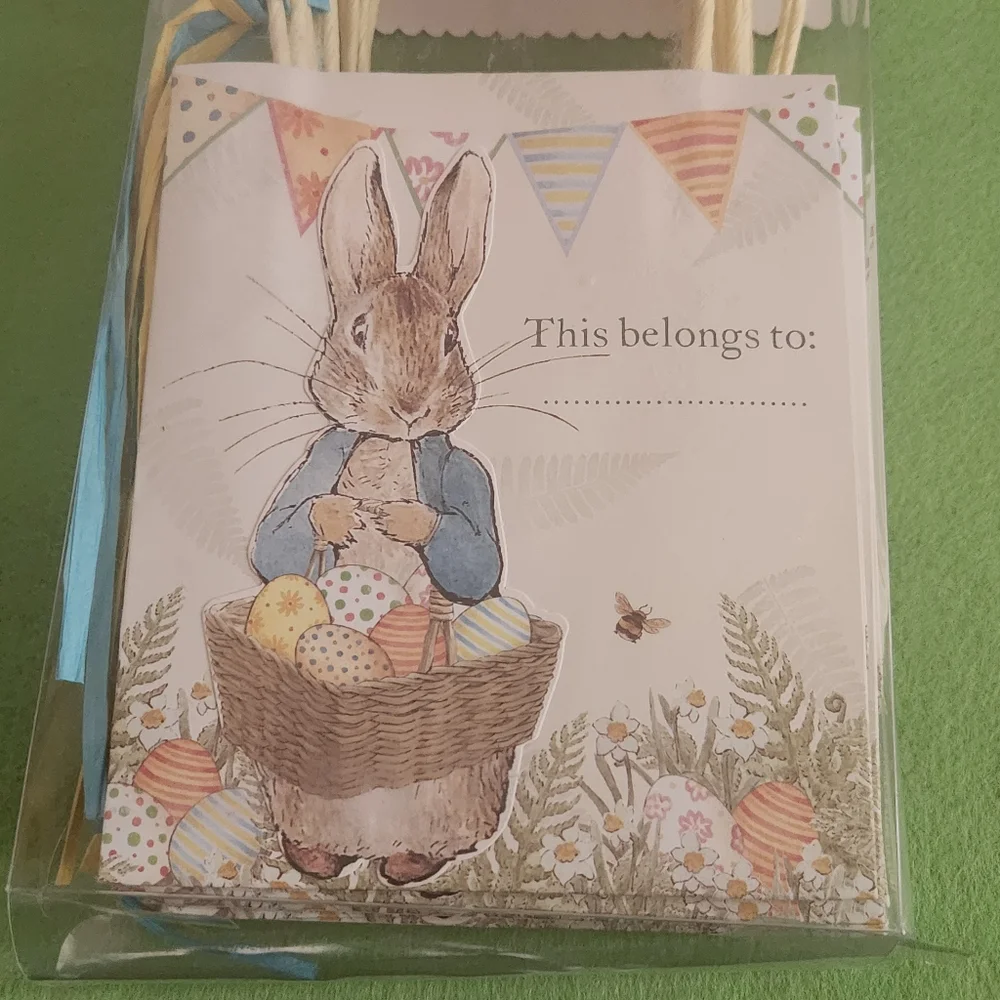 Peter Rabbit Party Bags - Set Of 8 - Yellow and Blue